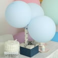 thumbnail image 4 of BalsaCircle 10 Ice Blue Matte Latex 18" Helium Plain Balloons Party Wedding Favors, 4 of 6