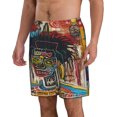thumbnail image 5 of Jean Michel Basquiat Mens Swim Trunks Quick Dry Board Shorts with Mesh Lining, Breathable Fit Beach Shorts Swimwear Bathing Suits, 5 of 5