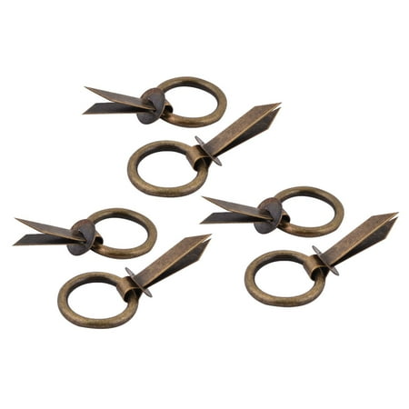Wardrobe Base - Uxcell Wardrobe Drawer Retro Style Ring Pull Handle Bronze Tone 15mm Diameter Base 6pcs
