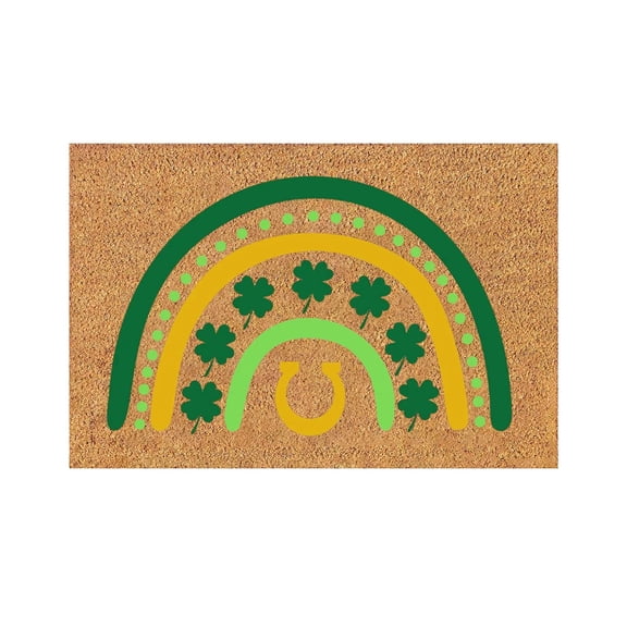 Noothes Polyester Festival Door Mat - 40x60cm St. Patrick's Day Anti-Slip Welcome Rug, Durable Washable Indoor Outdoor Home Decor Mat