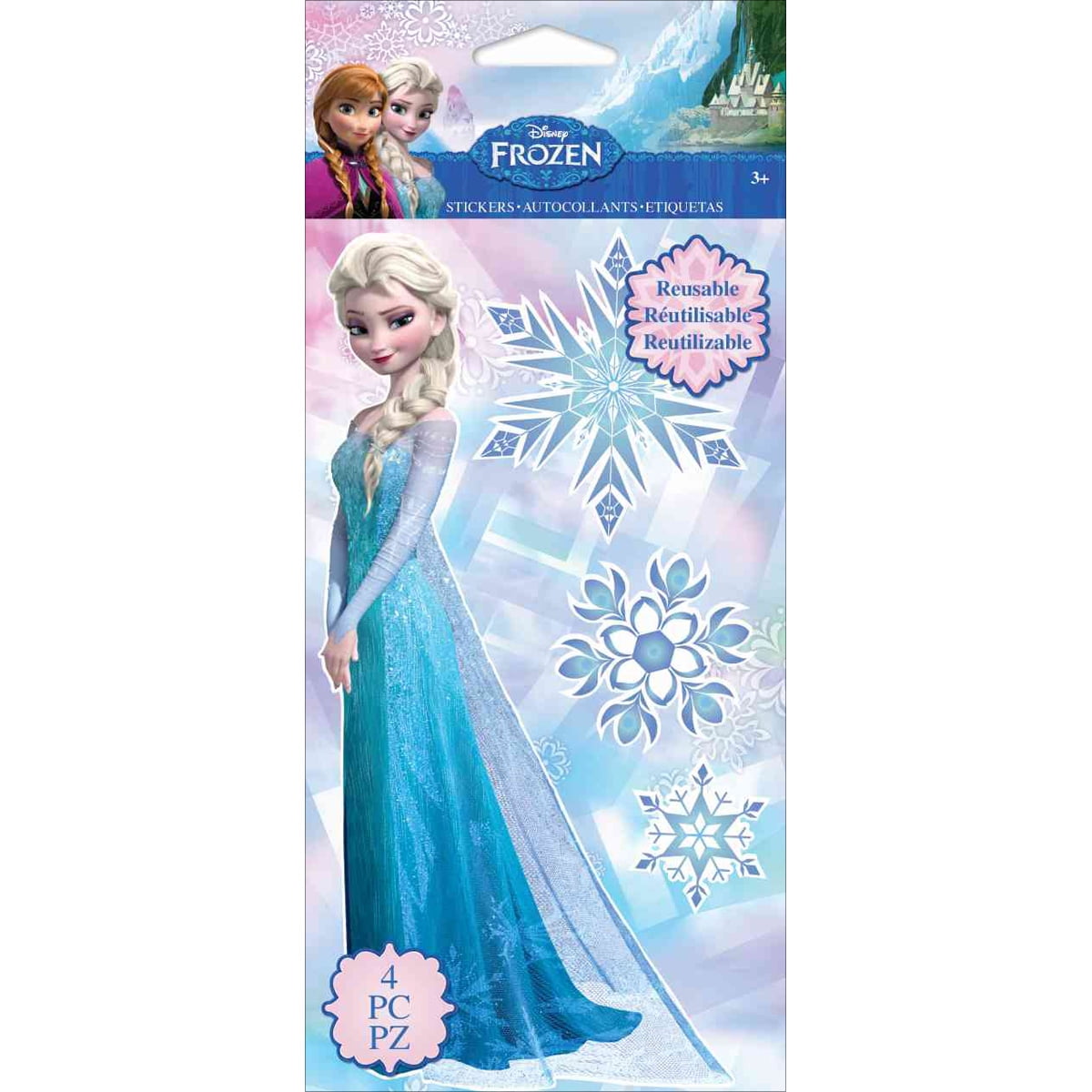 Wilton Disney Frozen Repositionable Elsa Stickers, 4 Piece