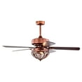thumbnail image 2 of Warehouse of Tiffany AW01W01AC Jacira 52 in. 2-Light Indoor Antique Copper Finish Ceiling Fan Chandelier with Light Kit, 2 of 5