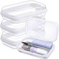 thumbnail image 1 of Funda rígida transparente con cierre de plástico, bolsa de maquillaje Hoolerry, 1 of 7