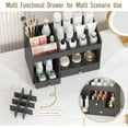 thumbnail image 5 of Large Makeup Organizer with Drawers, Bamboo Countertop Cosmetic Storage for Dresser Vanity Organizer Beauty Desk Skincare Holders Container Make Up Organizing for Lipstick, 5 of 14
