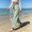 Green women striped straight leg pants a1, variant on Bzdzmqm Women Straight Leg Striped Casual Pants Loose Drawstring Elastic Waist Ankle Length Beach Trousers Summer Lounge Wear, Blue 2XL