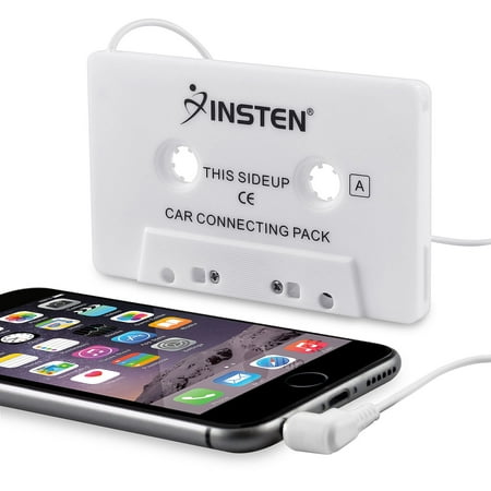 Insten Universal Car Audio 3.5mm Cassette Adapter For Apple iPhone 6 5S Samsung Galaxy S5 S4 HTC One M8 M7 LG G3 iPad Mini 5 iPad Air