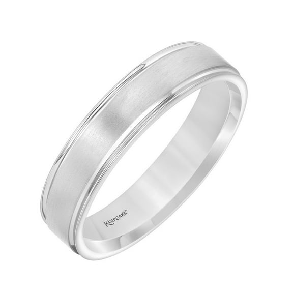 Keepsake Sterling Silver 5mm Step-Edge Men's Band
