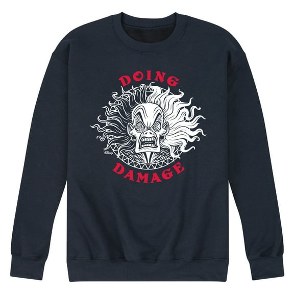 Disney Villains - Doing Damage Cruella - Men's Crew Neck Fleece Pullover