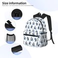 thumbnail image 2 of KLL Skiing Penguin Funny Print Laptop Backpack,Lightweight Backpack for Women Men Travel Daypack Fit for Travel Hiking Weekend, 2 of 6
