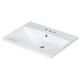 thumbnail image 5 of 24" Single Bathroom Basin Sink, Vanity Top Only, 3-Faucet Holes, Resin, 5 of 9