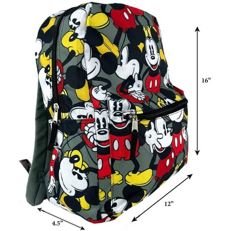 Disney Mickey Mouse Backpack for Kids or Adults 16 inches Backpack