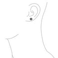 thumbnail image 3 of Bling Jewelry Womens Sparkling Sliver 8MM Pave Crystal  Ball Stud Earrings .925 Sterling Silver, 3 of 5