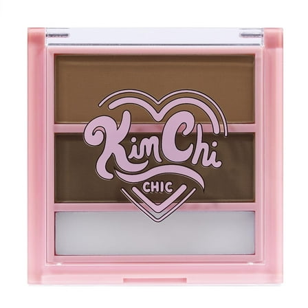 KimChi Chic Kimbrowly Eyebrow Powder Duo with Brow Wax - Natural Looking Brows, 3D Effect, Cruelty Free, Light Medium O 0.27oz