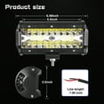 thumbnail image 5 of LED Light Bar 7'' 240W Triple Row Off Road Lights 40led Spot Flood Combo Driving Lights Waterproof Work Fog Lights for Pickup Truck Night Light Boat, 5 of 8