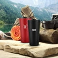 thumbnail image 6 of SWISS+TECH 16 oz Insulated Tumbler with Lid, 2 Pack Stainless Steel Cups, Double Wall Pint Cup Glasses (Black & Red), 6 of 7