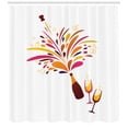 thumbnail image 3 of Ambesonne Champagne Shower Curtain, Colorful Champagne Splash, 69"Wx70"L, Multicolor, 3 of 3