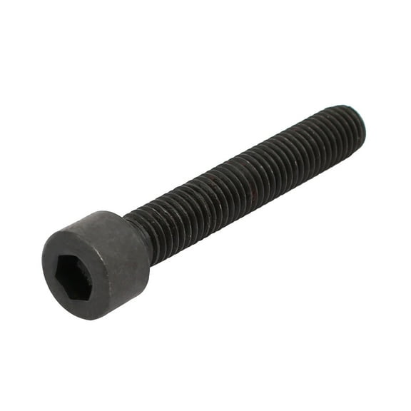 8.8 Grade M8x50mm Fully Threaded Hex Socket Steel Drive Left Hand Thread Bolt Black
