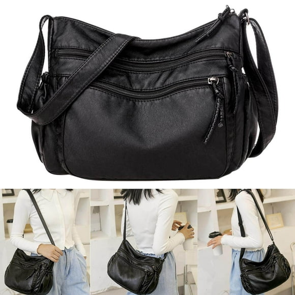 Crossbody Bag Women Cross Body Bag Purse Big Shopping Bag Large Capacity Shoulder Bag Black