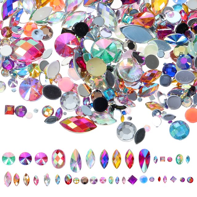 MasteelfCA 300pcs Flatback Rhinestone Manicure Rhinestone Crafting Embellishments Gems
