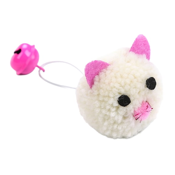 Mosey Soft Cat Toy Cat Toy Plush Plush Cat Ball Soft Fluffy Toy with Bell for Indoor Cats Playtime Boredom Relief Durable Scratch-resistant Design for Fun