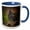 Blue/White, variant on 3drose, State Capital in Boise, 11oz Two-tone Green Mug