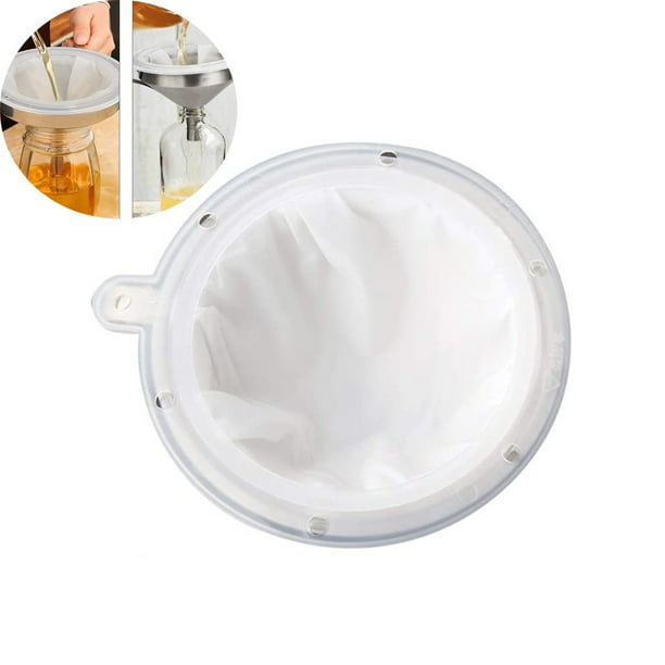 Colador de alimentos de alta precisión, tamiz de nailon de malla fina para una mejor experiencia de filtración, compatible con embudo de cocina de 5 pulgadas, filtro de aceite, fácil de limpiar,