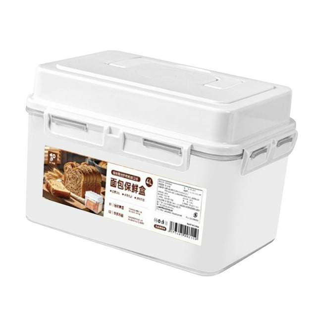 Caja Contenedor de Pan Caja para Almacenar Pan Recipiente Hermético con Tapa Material PP con Asa Adecuada para Cocina Hogar Refrigerador