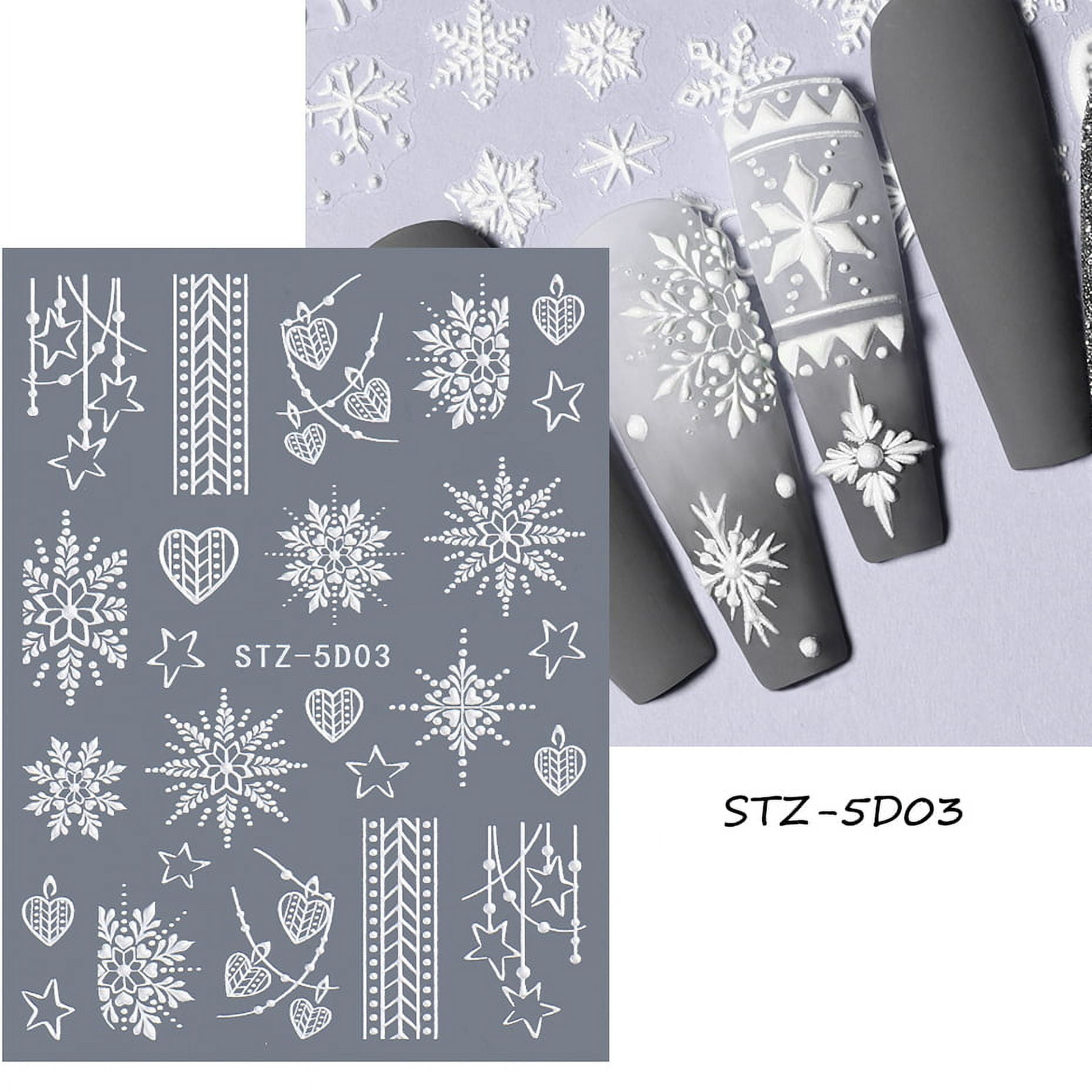 Pasties Decals Silver Snowflakes - Gel Essentialz