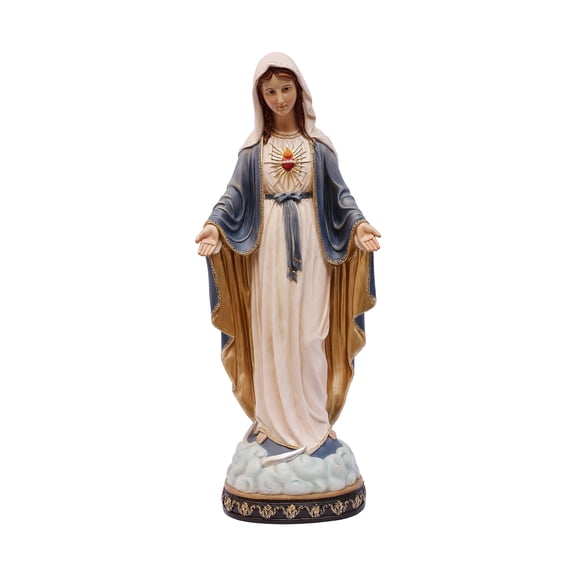 24 in Sacred Heart Mary Statue Open Hands Religious Decor Indoor/Outdoor