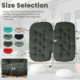 thumbnail image 6 of Geemuslly Rocking Egg Chair Cushion Replacement, 6.3'' Thickened Papasan Seat Pad with Ties, Overstuffed Waterproof Cushion for Indoor Outdoor Patio or Garden (Only Cushion), 6 of 7