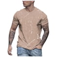 thumbnail image 1 of TSADFHJI Mens Tank Tops Beach Fall Mens Summer Fashion Simple Color Matching T Shirt with Short Sleeves And Round Neck Xl Dark Gray, 1 of 4