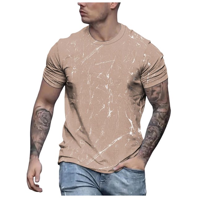 TSADFHJI Mens Tank Tops Beach Fall Mens Summer Fashion Simple Color Matching T Shirt with Short Sleeves And Round Neck Xl Dark Gray