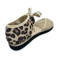 thumbnail image 3 of WIZUTIZ Low Heel Sandals for Women Sandals for Women 2025 Comfortable Retro Elastic Hollow Out Sandals Pull-On Summer Shoes Medium Leopard Animal Print Sandals for Lady 4th of July Gifts Beige, 3 of 6