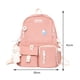 thumbnail image 3 of Mochila informal para mujer, mochilas escolares de moda con colgante de medalla para deporte (rosa), 3 of 8