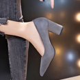 thumbnail image 6 of Win s Way Women's Suede Pointed Toe Heel Pumps Comfort Work Dress High Heels, 6 of 9