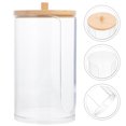 thumbnail image 2 of MRLESS Round Toothbrush Mug with Bamboo Lid, Storage Holder and Organizer Container for Bathroom, 2 of 7