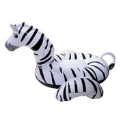 97 in. Giant Zebra Inflatable Ride on Pool Toy - Black & White