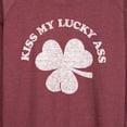 thumbnail image 3 of Instant Message - Kiss My Lucky - Women's Lightweight French Terry Long Sleeve Shirt, 3 of 6
