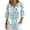 Blue Vintage, variant on Womens Linen Blouses 3/4 Sleeve Size M Button V-Neck Linen Tunic Breathable Dressy Summer Blouse Shirt, Western Cactus