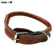 thumbnail image 2 of Circle T - Collar redondo para perro de cuero curtido de roble, negro,, 2 of 5