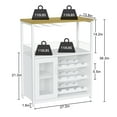 thumbnail image 2 of Kselythan  Wine Bar Cabinet with Storage,Wine Bar Cabinet,Wine Rack Cabinet，Sliding Barn Door，Buffet Cabinet with Storage,Three-Tiered Wine Storage, 2 of 8