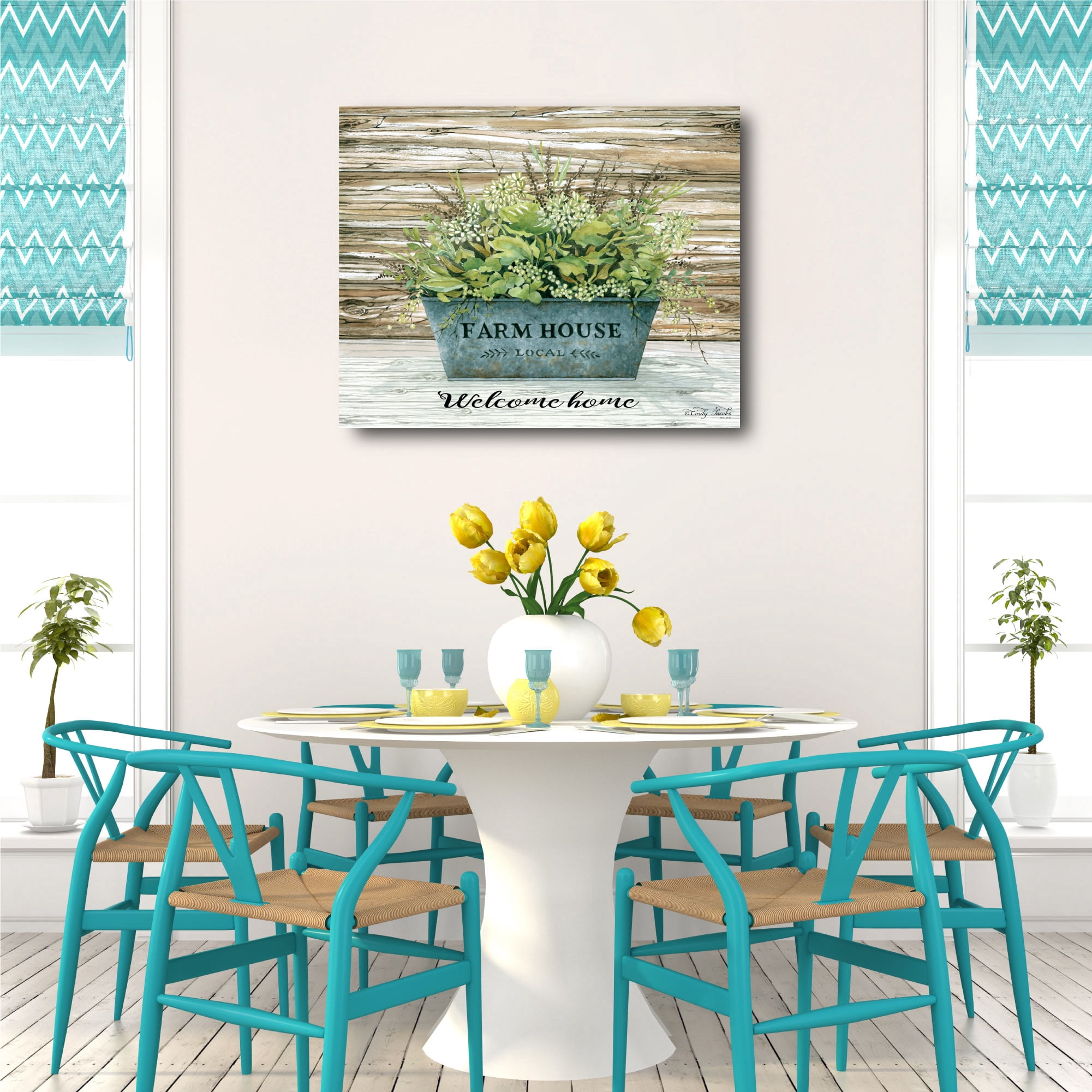Courtside Market Farmhouse welcome Gallery-Wrapped Canvas Wall Art, 16x20