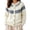 Beige, variant on Fair Isle Cardigan Sweaters for Women Crew Neck Loose Fit Button Up Chunky Sweater Open Front Casual Fall Knit Jacket Beige for Size L