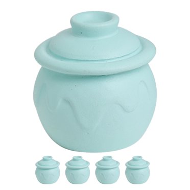 5pcs Mini Pickle Jar Model Miniature Vinyl Pickle Container Kids Playing House Prop