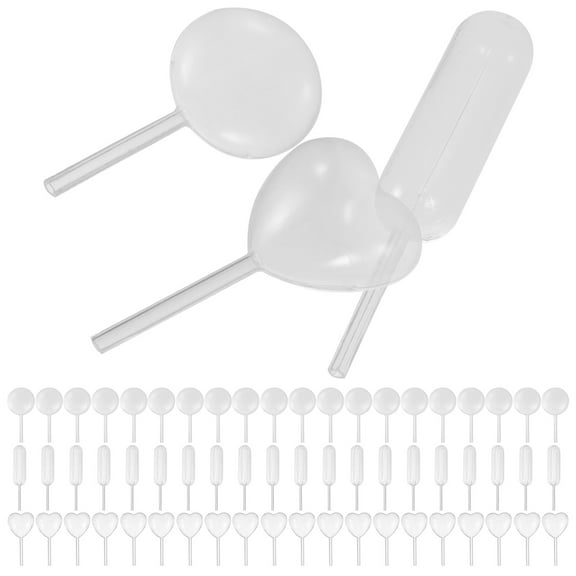 Niceauty Heart Shaped Pipettes for Cupcakes Made of PP Lightweight and Portable 150 pcs Various Sizes