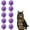 Purple, variant on Green Puff Ball Cat Toy – Large Glitter Sparkle Soft Puff Ball for Cats, Interactive Play and Exercise Toy (Red)
