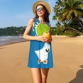 thumbnail image 3 of Yiaed Goose Holding an Umbrella Print Women's Sleeveless Dress, Loose Fit Summer Dress, Casual Sleeveless Dress for Women, 3 of 7