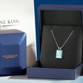 thumbnail image 5 of Gem Stone King 14K White Gold Sky Blue Topaz Pendant Necklace for Women | 5.50 Cttw | Gemstone November Birthstone | Octagon 11X9MM | With 18 inch Chain, 5 of 6