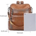 thumbnail image 2 of Mochila de mujer LANNMXG de cuero suave 2 en 1, 2 of 5