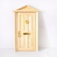 thumbnail image 3 of 1:12 Dollhouse Miniature Wood Door with , Doll House Door Hardware Miniature Furnishings Wood Color, 3 of 7